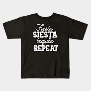 Bachelorette - Fiesta siesta tequila repeat Kids T-Shirt